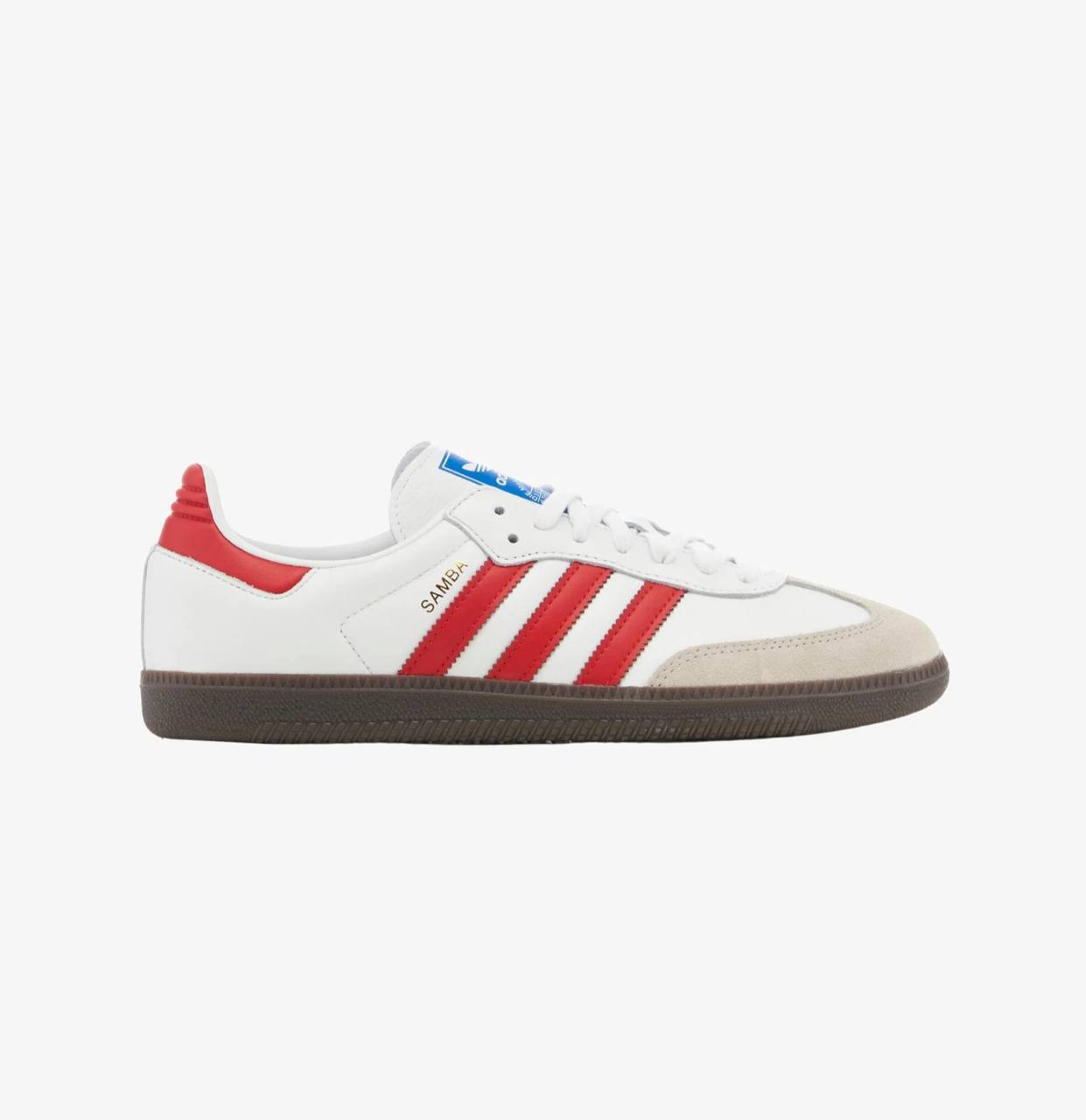 Baskets Adidas Samba OG blanches et rouges