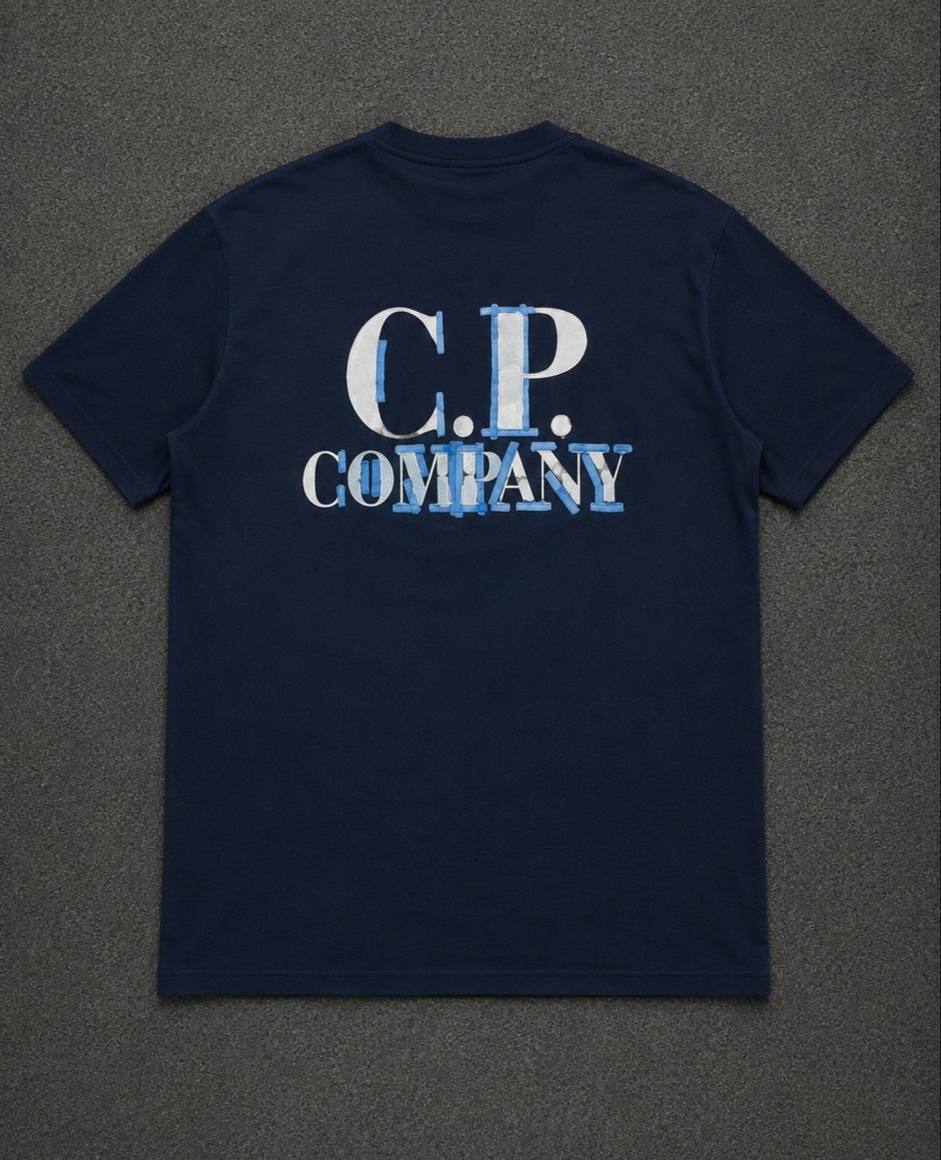 T-shirt C.P. Company bleu marine à logo dos