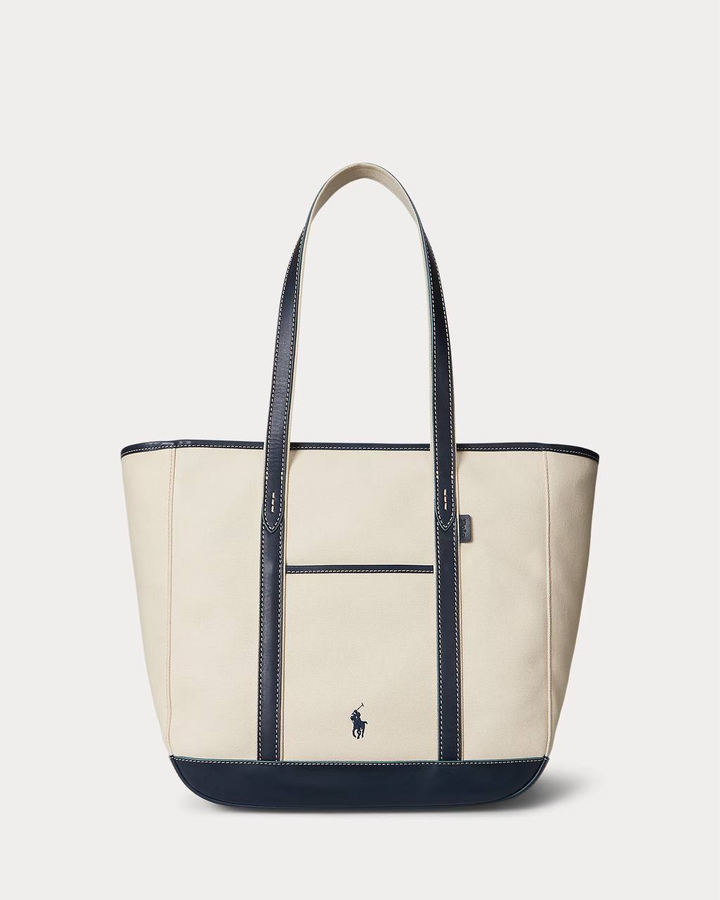 Sac cabas Ralph Lauren en toile et cuir