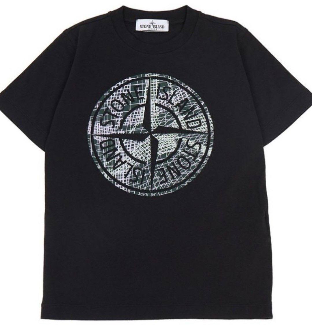 T-shirt noir Stone Island à logo boussole