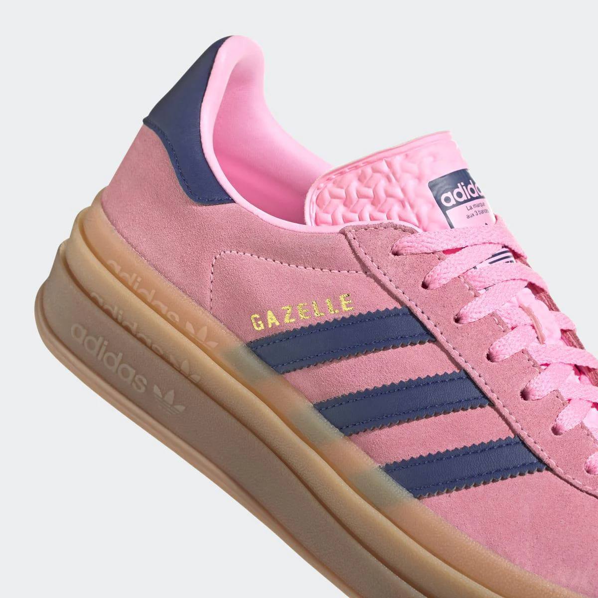 Baskets Adidas Gazelle Bold en daim rose
