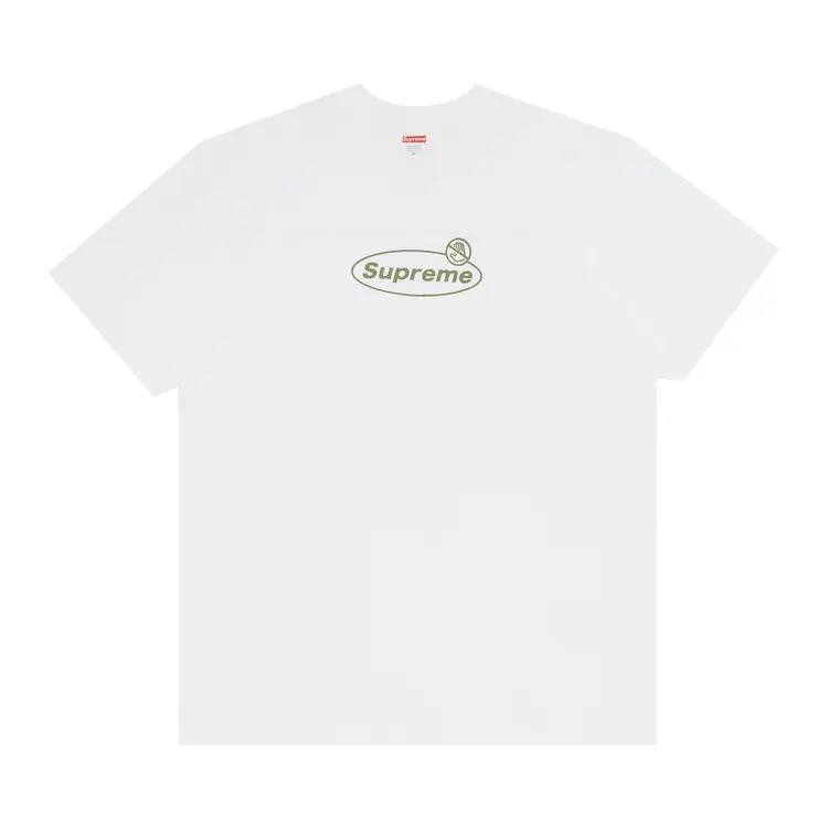 T-shirt Supreme blanc à logo ovale