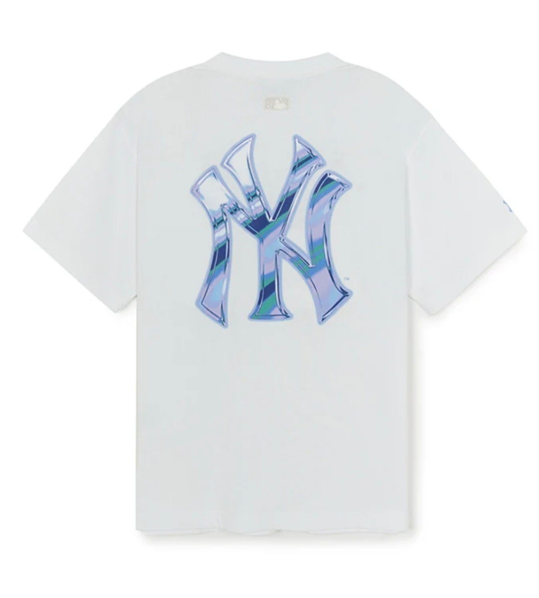 T-shirt MLB New York Yankees blanc logo irisé