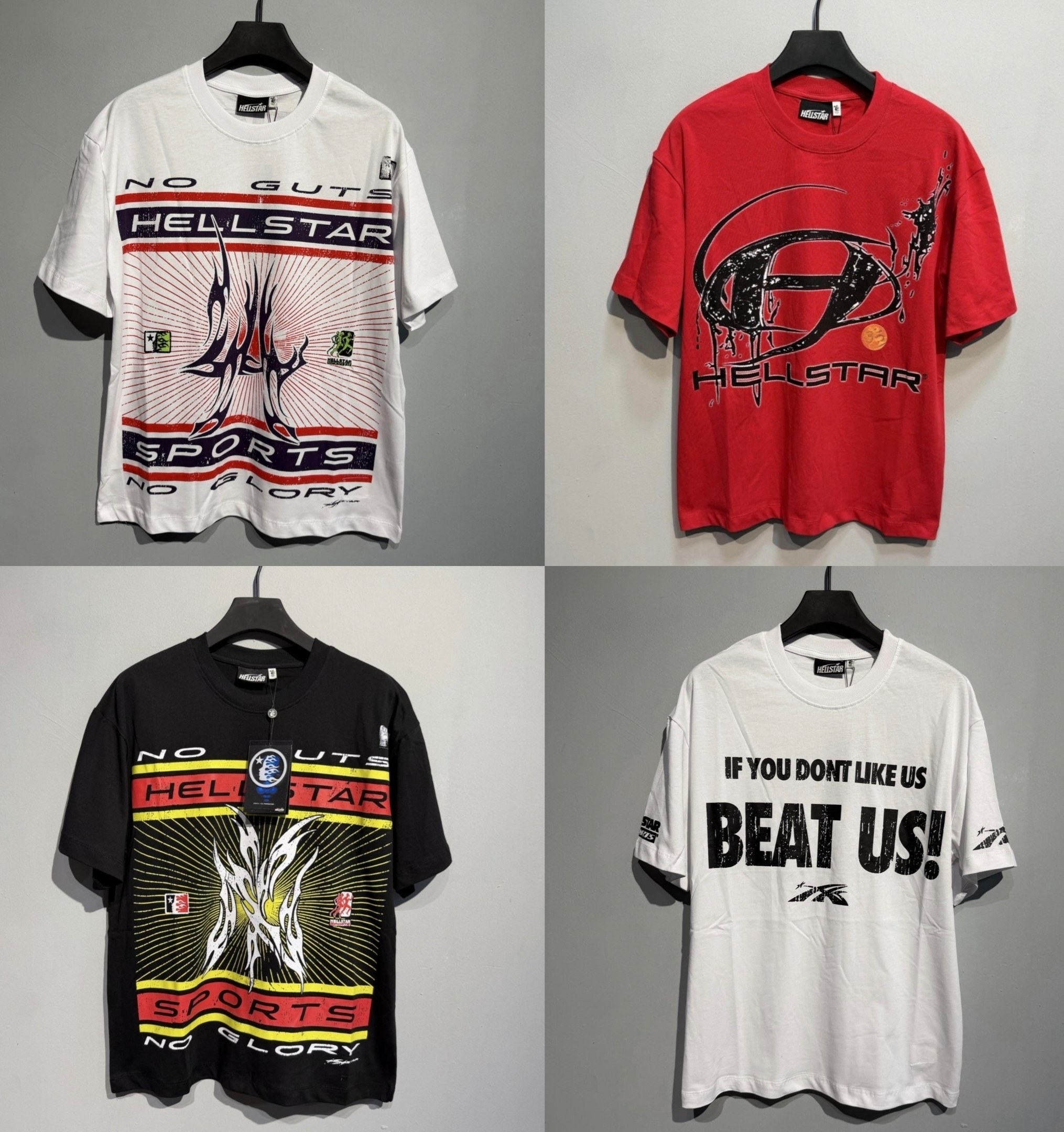 T-shirts streetwear Hellstar graphiques imprimés