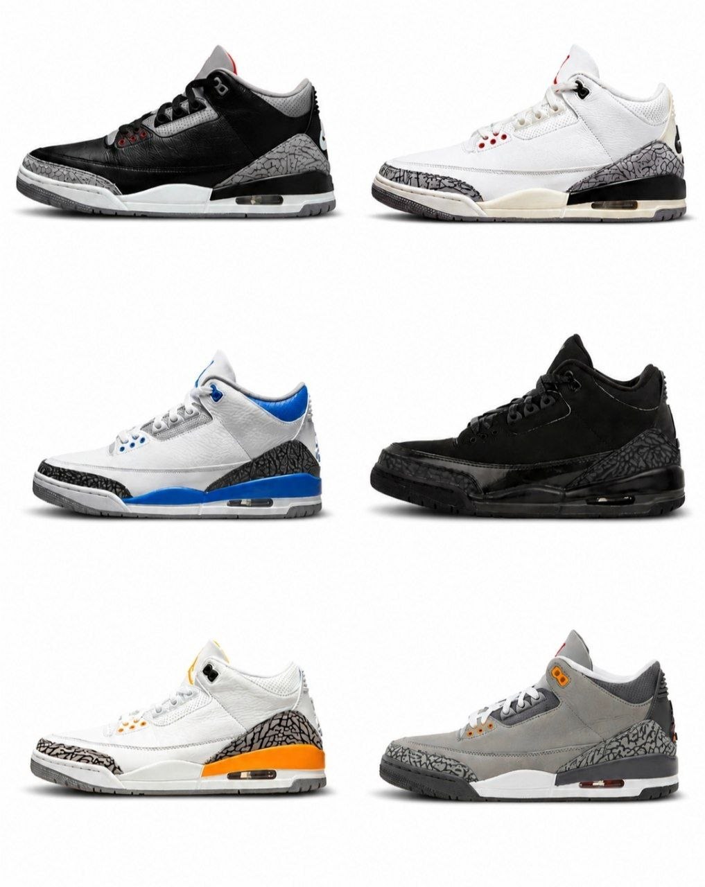 Baskets Nike Air Jordan 3 plusieurs coloris
