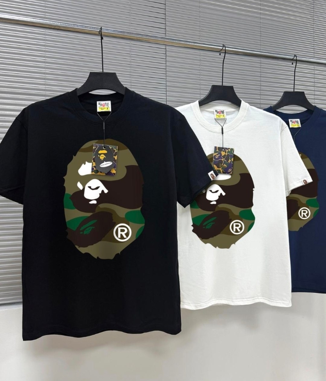 T-shirt Bape Ape Head camouflage vert noir