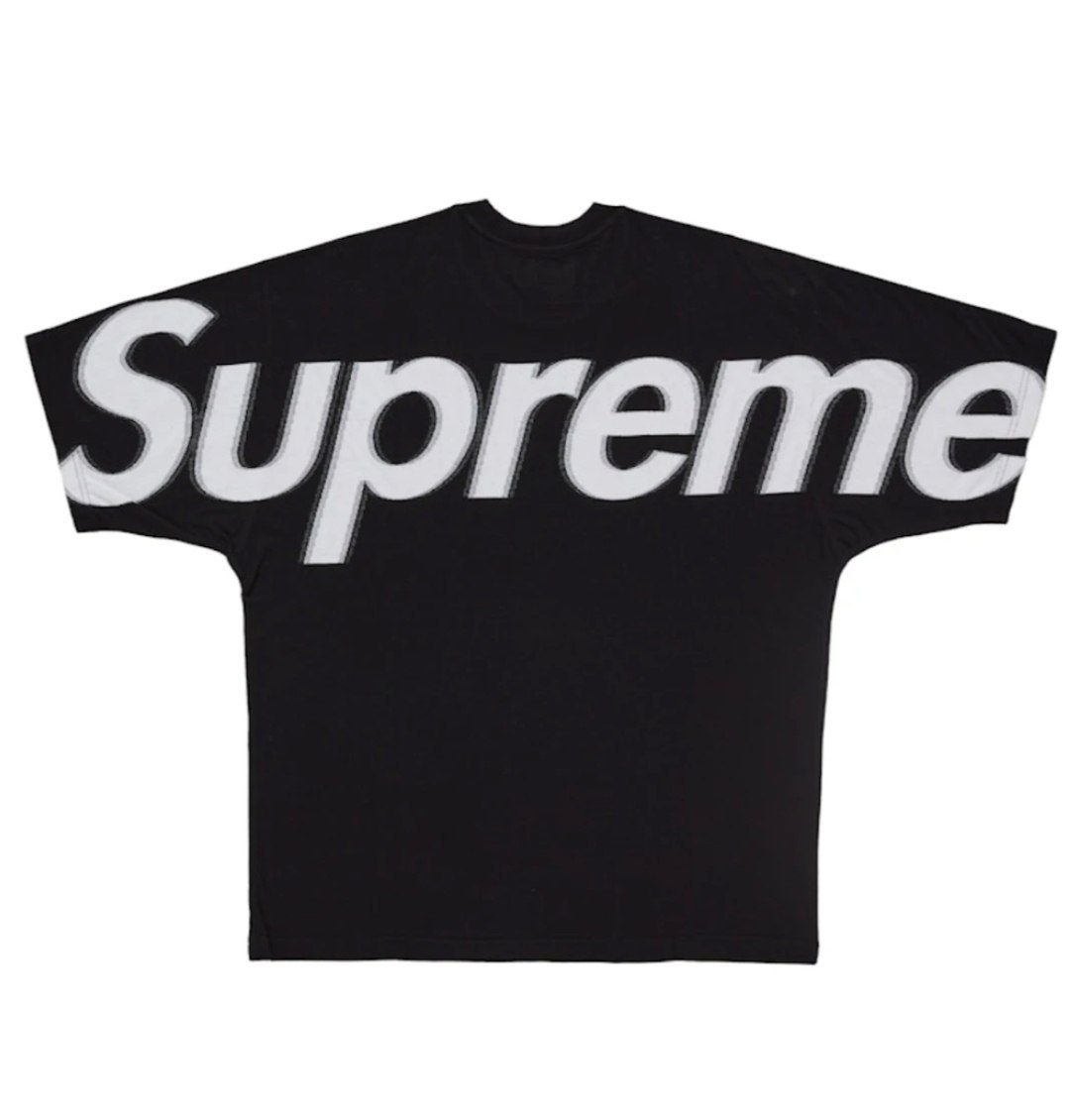 T-shirt Supreme noir logo oversize au dos