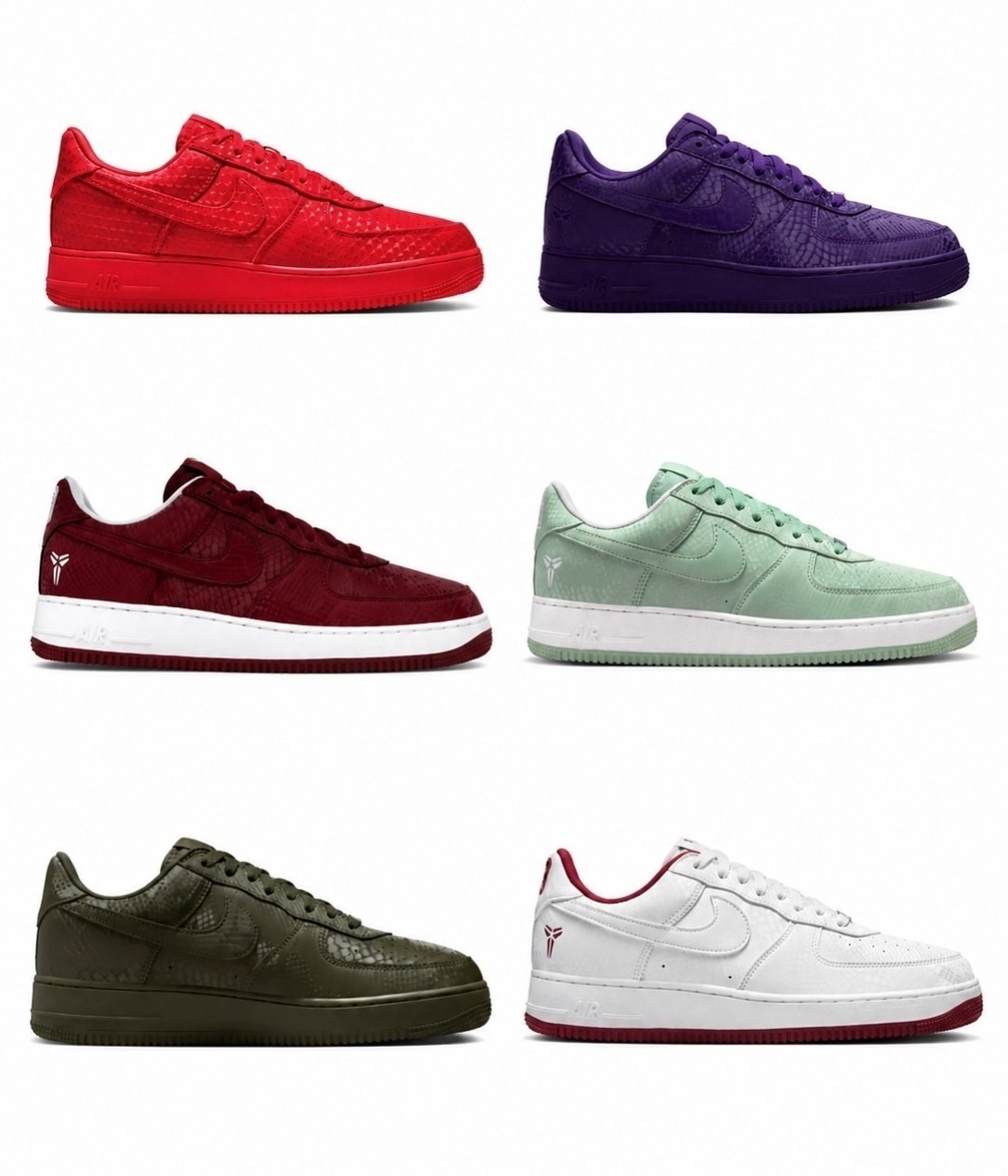 Baskets Nike Air Force 1 x Kobe Bryant plusieurs coloris