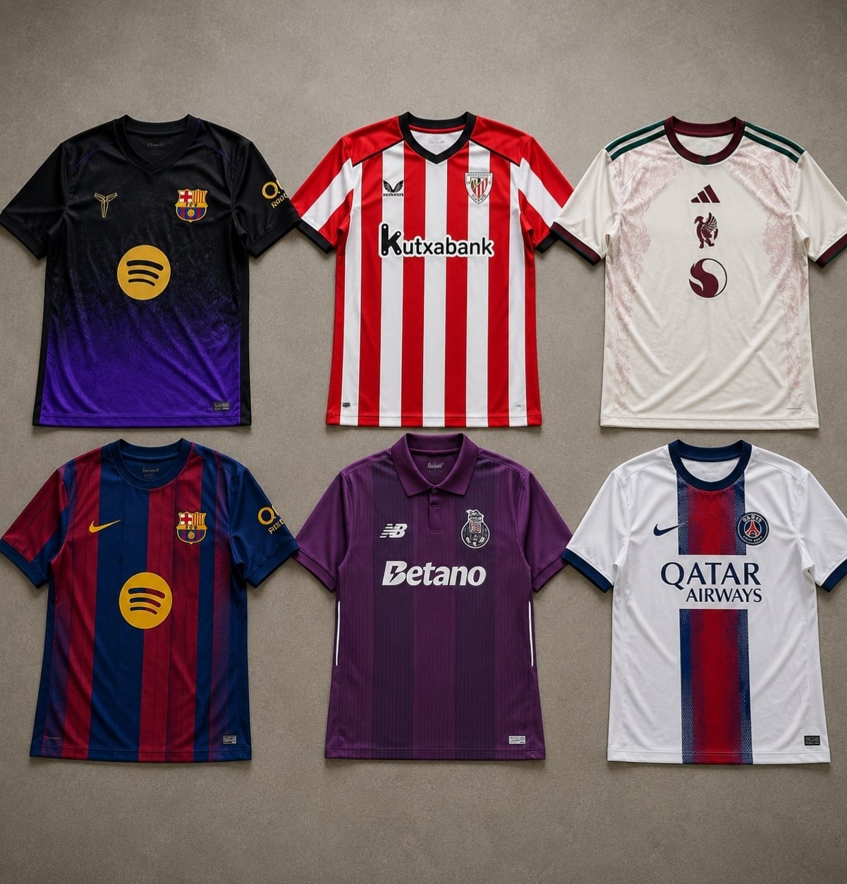 Maillots de football 26-27 plusieurs équipes