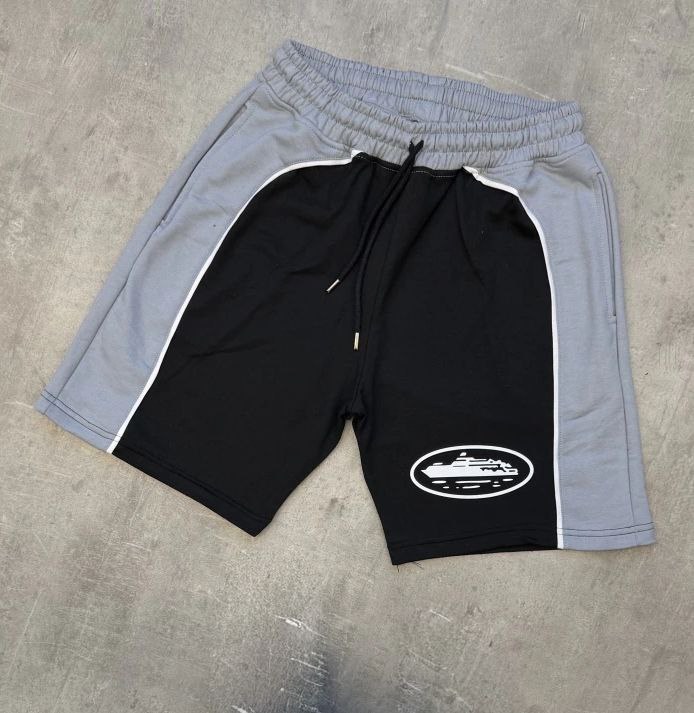 Short de survêtement Corteiz bicolore noir et gris