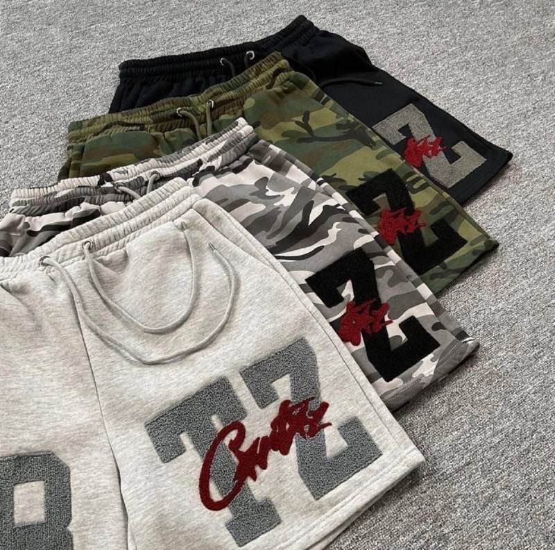 Shorts de jogging Corteiz brodés multicolores