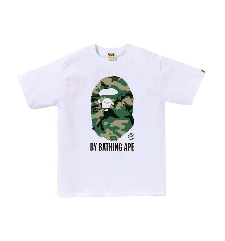T-shirt blanc Bape motif Ape Head camouflage