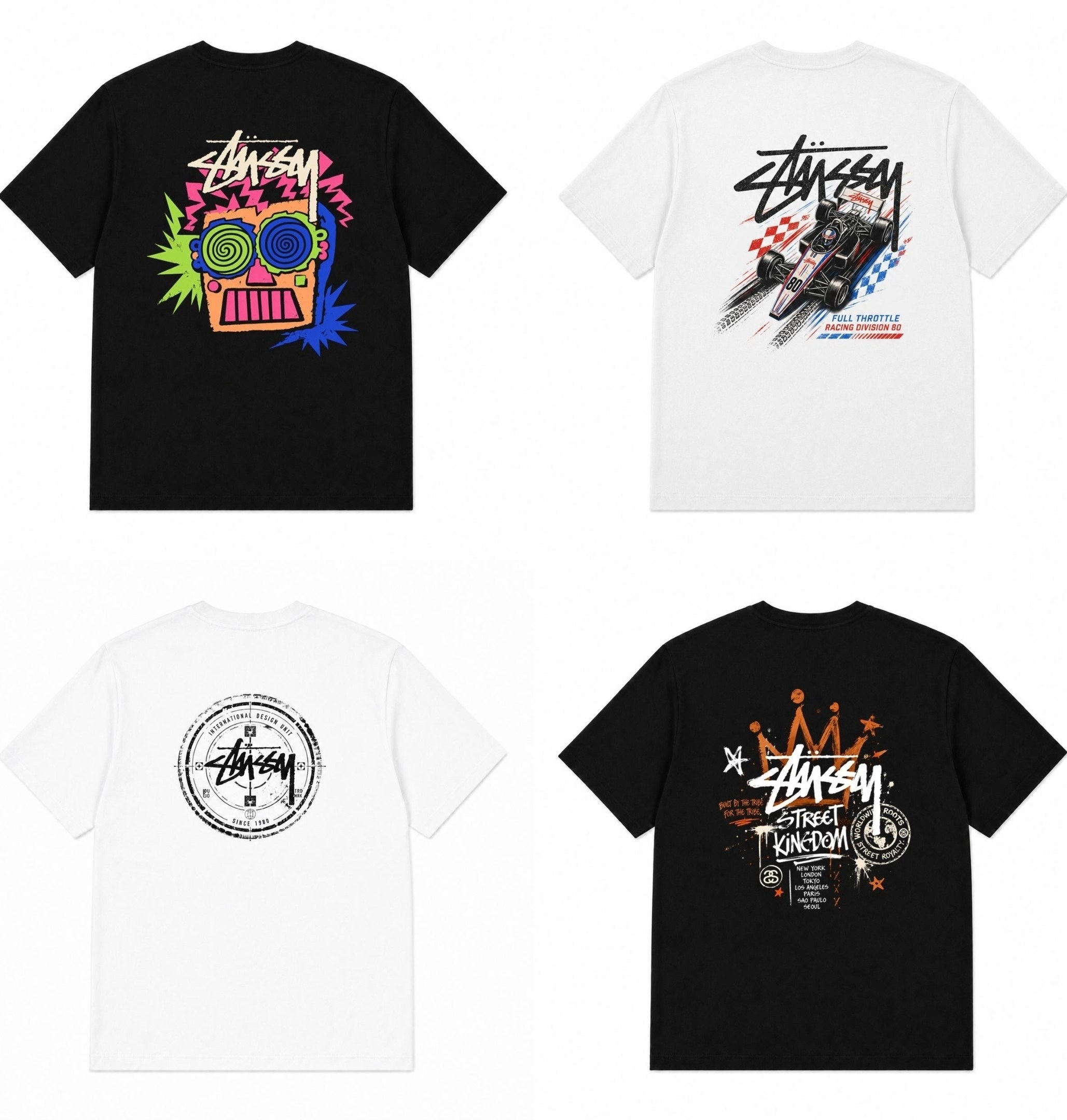 Lot de t-shirts Stüssy imprimés graphiques