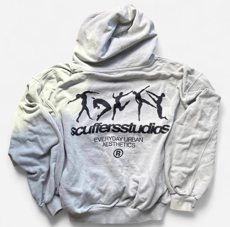 Sweat à capuche Scuffers gris imprimé danseurs