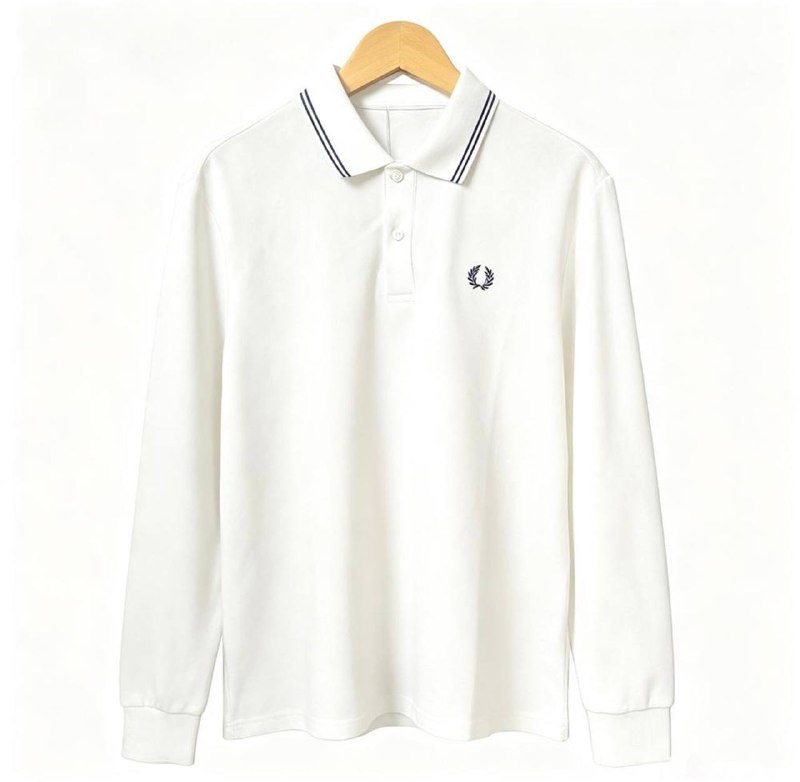 Polo blanc à manches longues Fred Perry