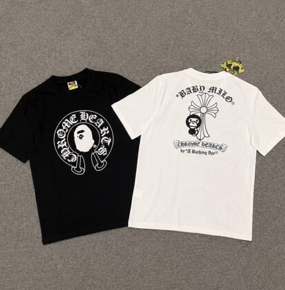T-shirt Chrome Hearts x Bape