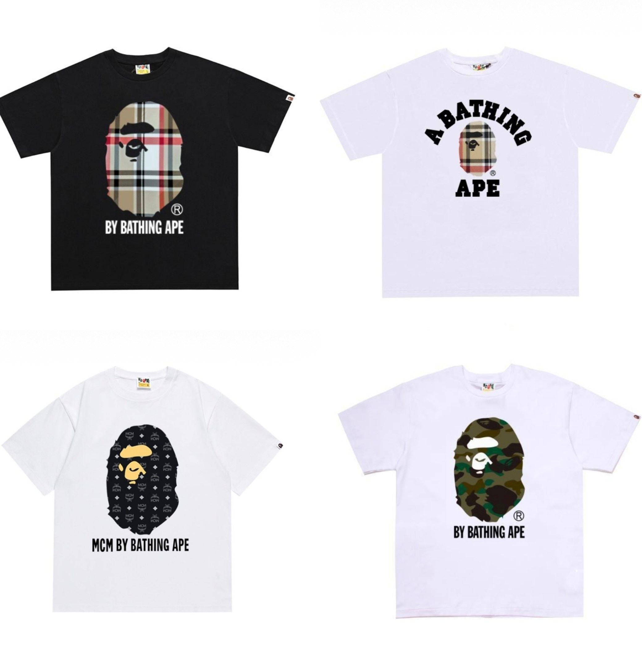 T-shirts Bape imprimé Ape Head divers coloris