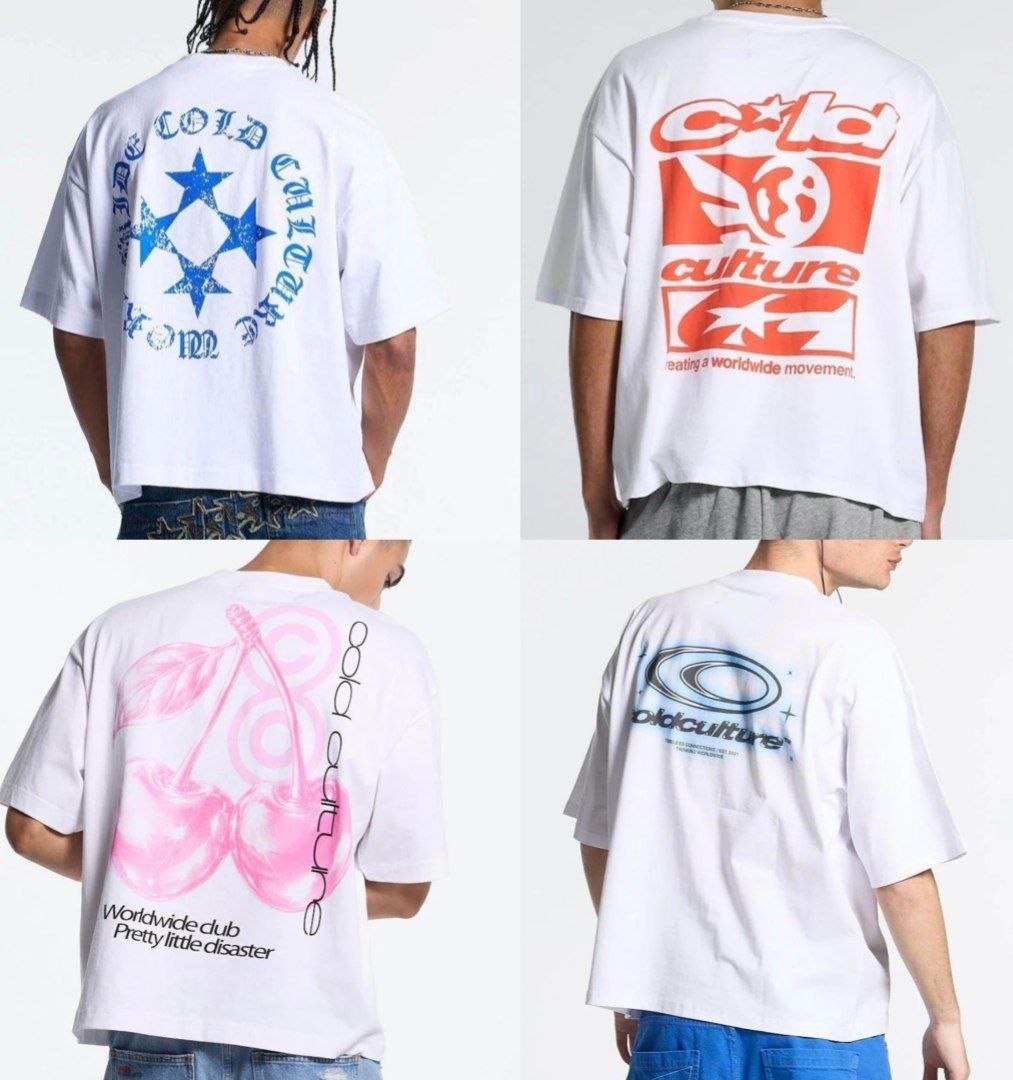 T-shirt blanc Cold Culture imprimé au dos