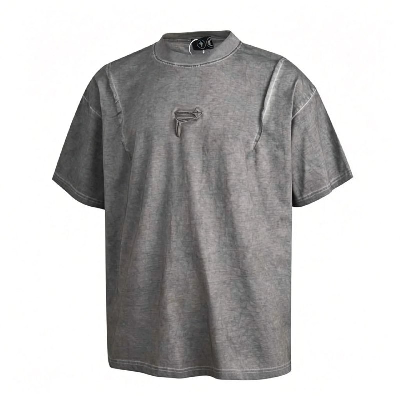 T-shirt Thug Club délavé gris en coton