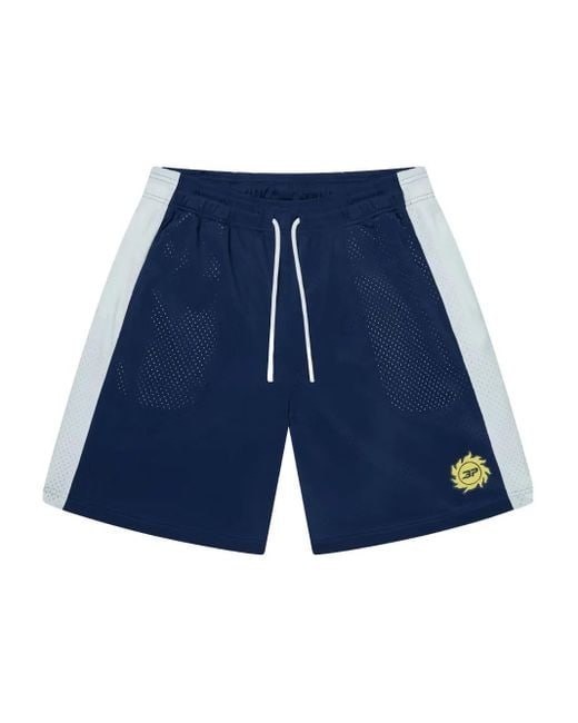 Short de sport Broken Planet bleu marine et blanc