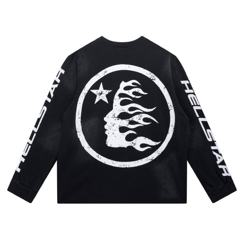 T-shirt manches longues Hellstar imprimé flammes