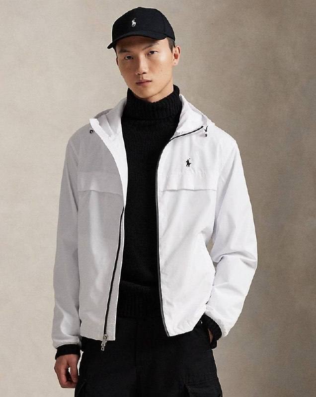 Coupe-vent à capuche Ralph Lauren blanc