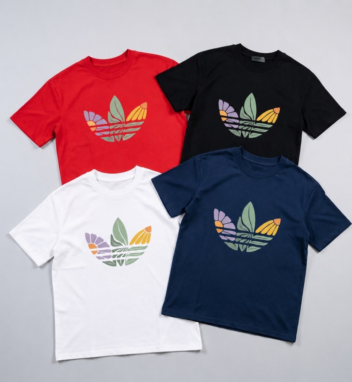 T-shirt Adidas Trèfle à motif floral multicolore