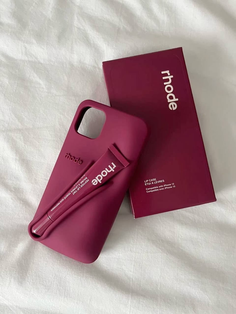 Coque iPhone Rhode Lip Case bordeaux framboise
