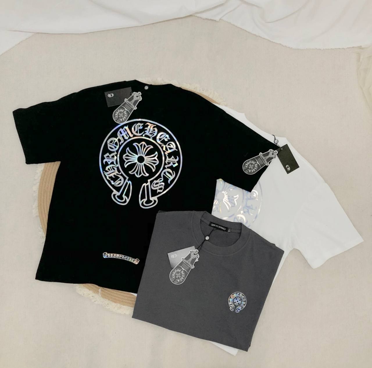T-shirt Chrome Hearts motif fer à cheval réfléchissant
