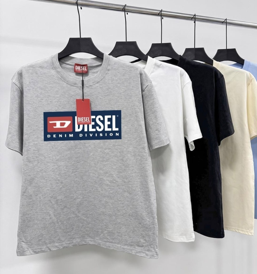 T-shirt Diesel Denim Division gris chiné