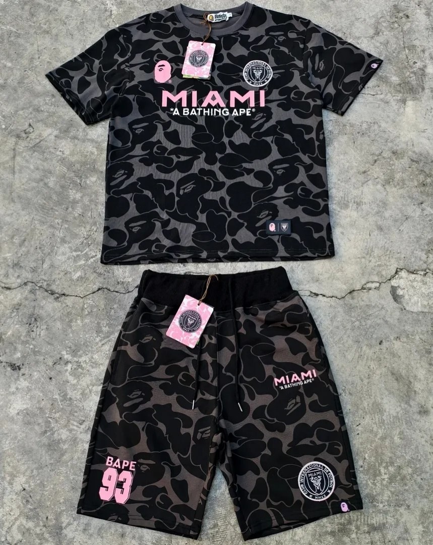 Ensemble Bape x Inter Miami 3 coloris