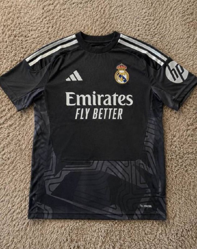 Maillot d'entraînement Real Madrid noir Adidas