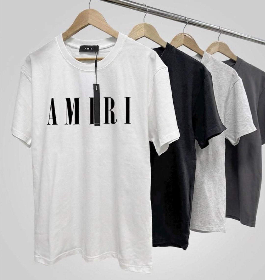 T-shirt Amiri lettrage vertical imprimé