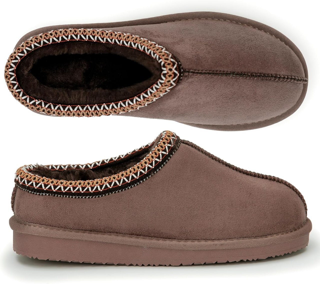 Chaussons UGG Tasman marron en daim brodé