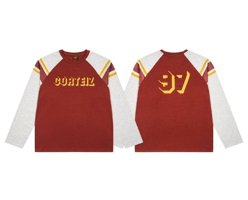 T-shirt manches longues Corteiz bordeaux 97