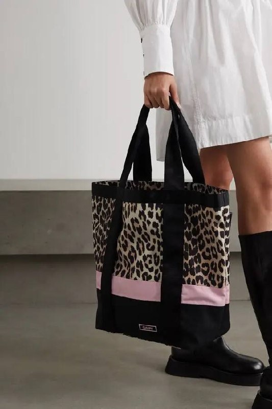 Sac Ganni Paneled Leopard