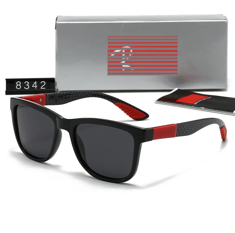 Lunettes de soleil sport Ray-Ban noir et rouge