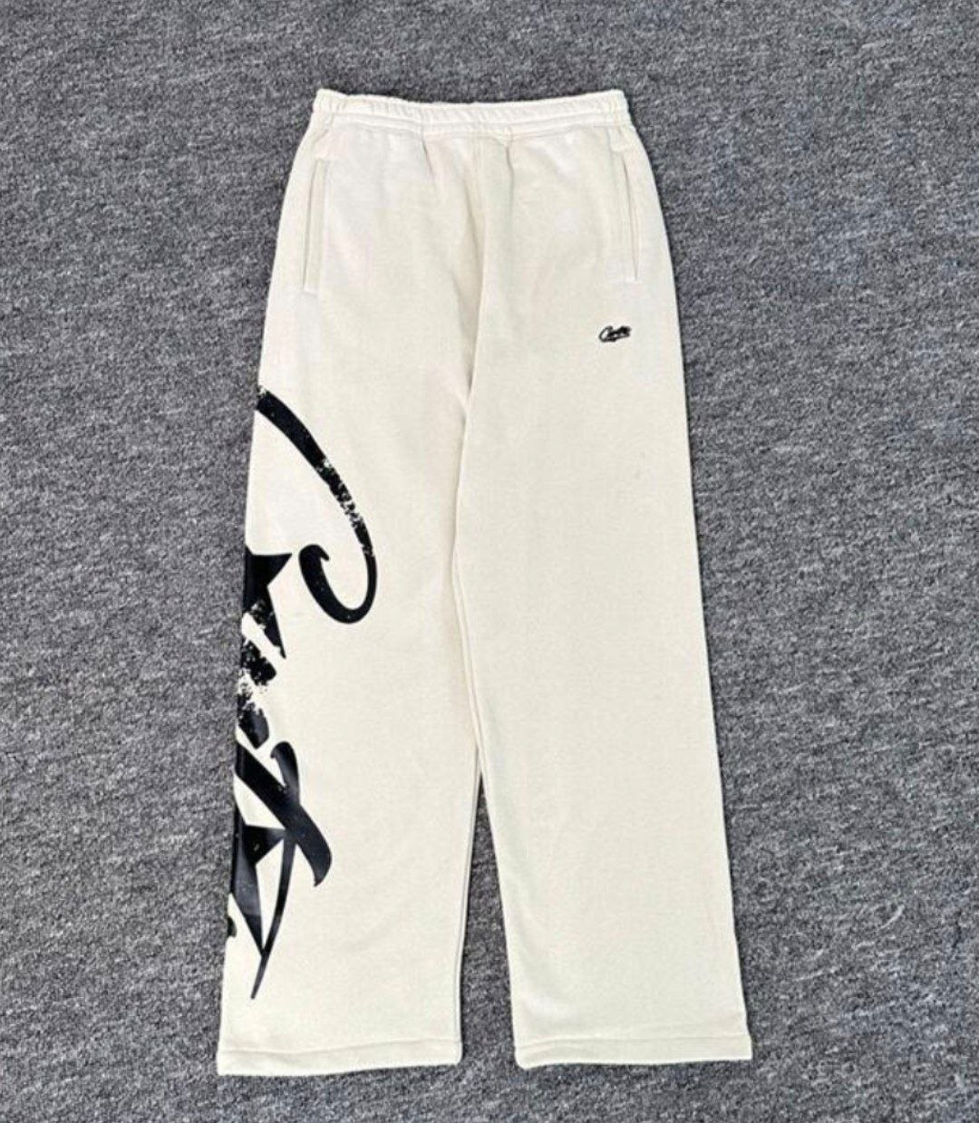Pantalon de jogging Corteiz blanc cassé à imprimé