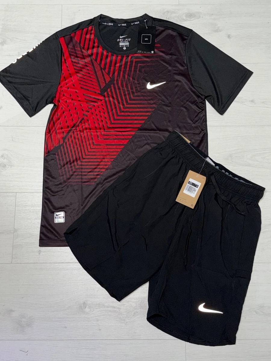 Ensemble Nike T-shirt et short noir et rouge