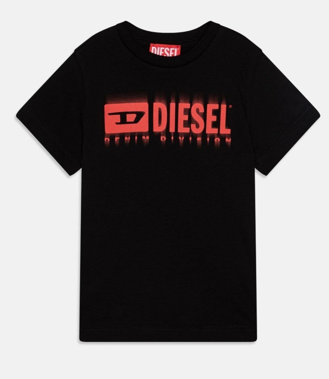 T-shirt noir Diesel Denim Division dégradé rouge