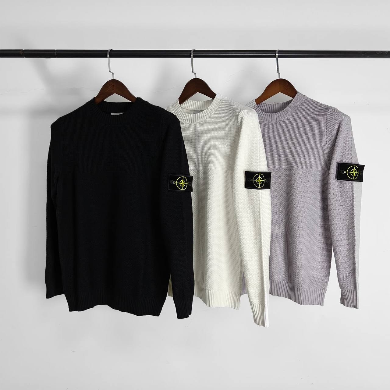 Pulls Stone Island en maille à patch boussole