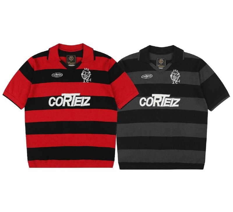Polo Corteiz en maille rayée style football