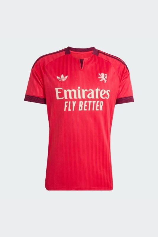 Maillot Olympique Lyonnais adidas rouge rayé