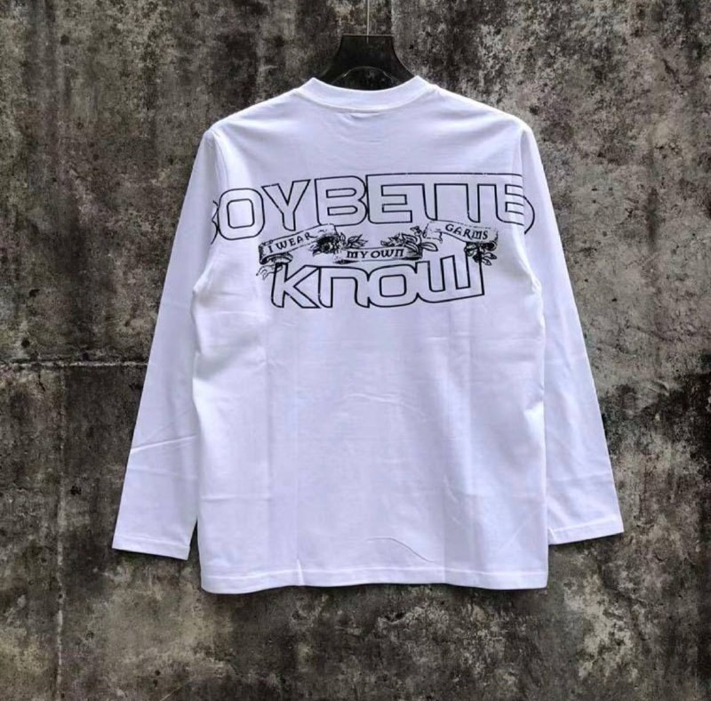 T-shirt manches longues Corteiz blanc imprimé dos