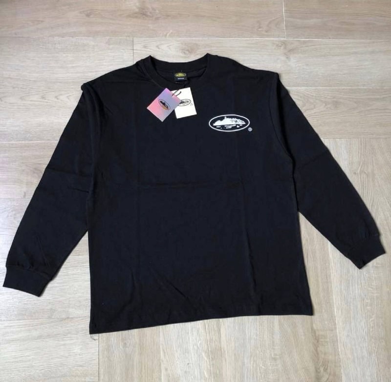 T-shirt manches longues Corteiz noir à logo