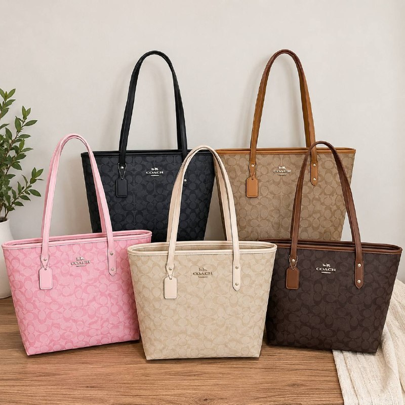 Sacs cabas Coach City en toile monogramme