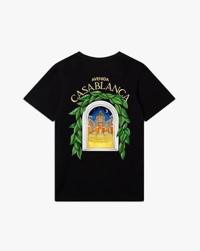 T-shirt Casablanca noir imprimé Avenida