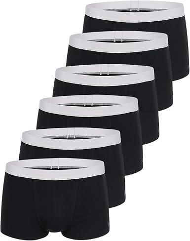 Boxer stretch en coton noir