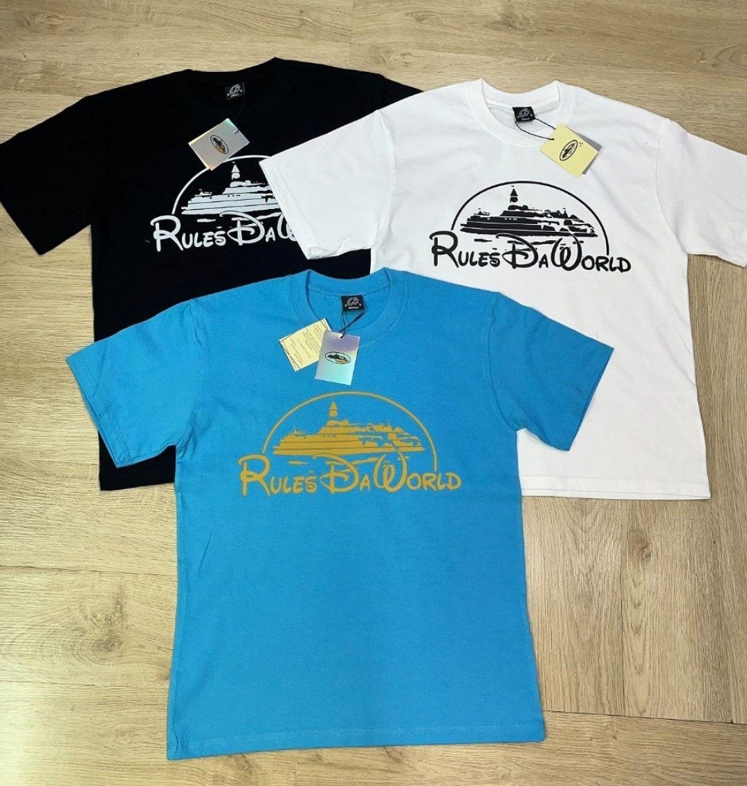 T-shirts Corteiz imprimé Rules Da World