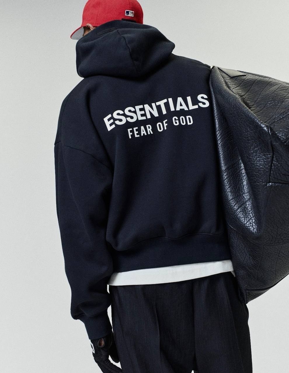 Sweat à capuche Essentials Fear of God noir